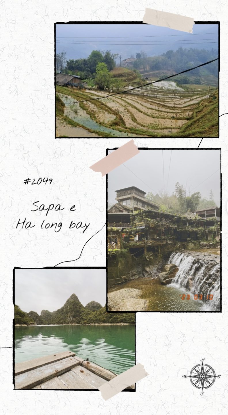 Città di Sapa e le sue risaie in mezzo alla natura, vicino al confine con la Cina. 